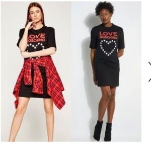 Love Moschino Black T-Shirt Dress (Size 6, Brand New)
